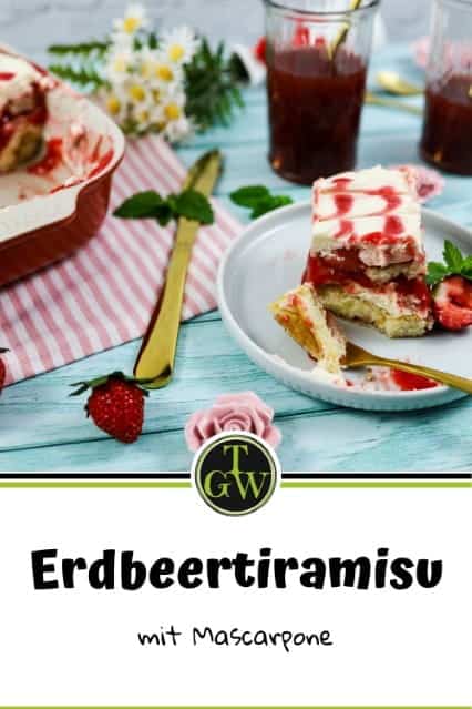 Erdbeertiramisu Rezept - Pinterest - Foodblog Topfgartenwelt