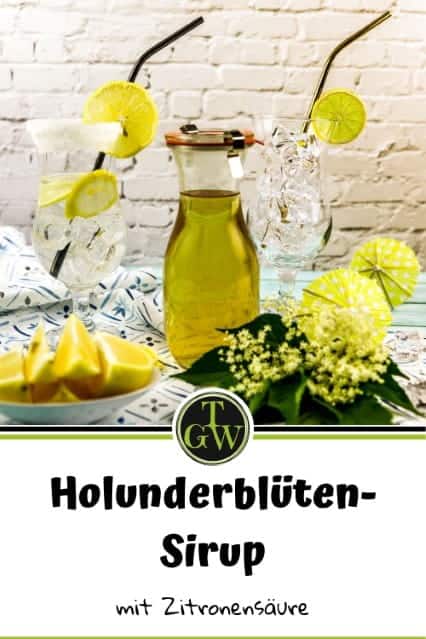 Bestes Holunderblütensirup Rezept mit Zitronensäure