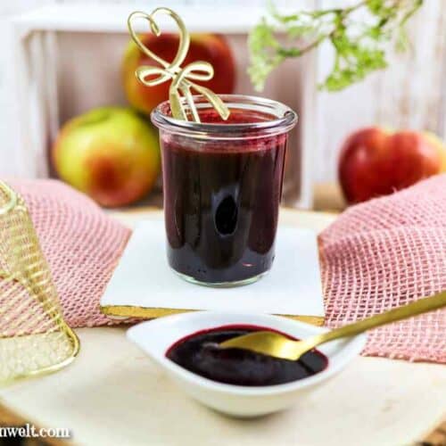 Apfel-Holunder-Marmelade | Holunder-Konfitüre - schmeckt wie bei Oma - Foodblog Topfgartenwelt