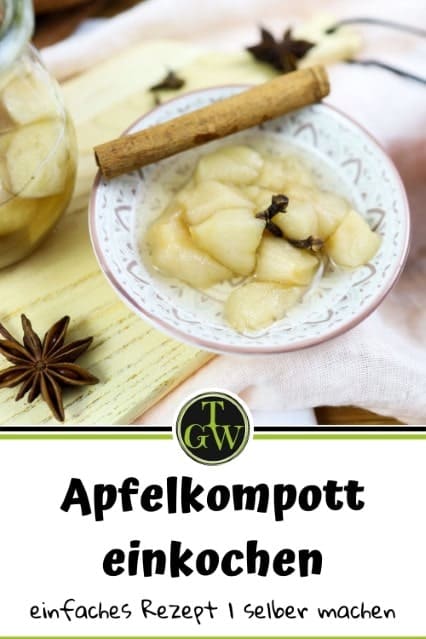 Omas Apfelkompott mit Zimt selber machen und im Dampfgarer einkochen