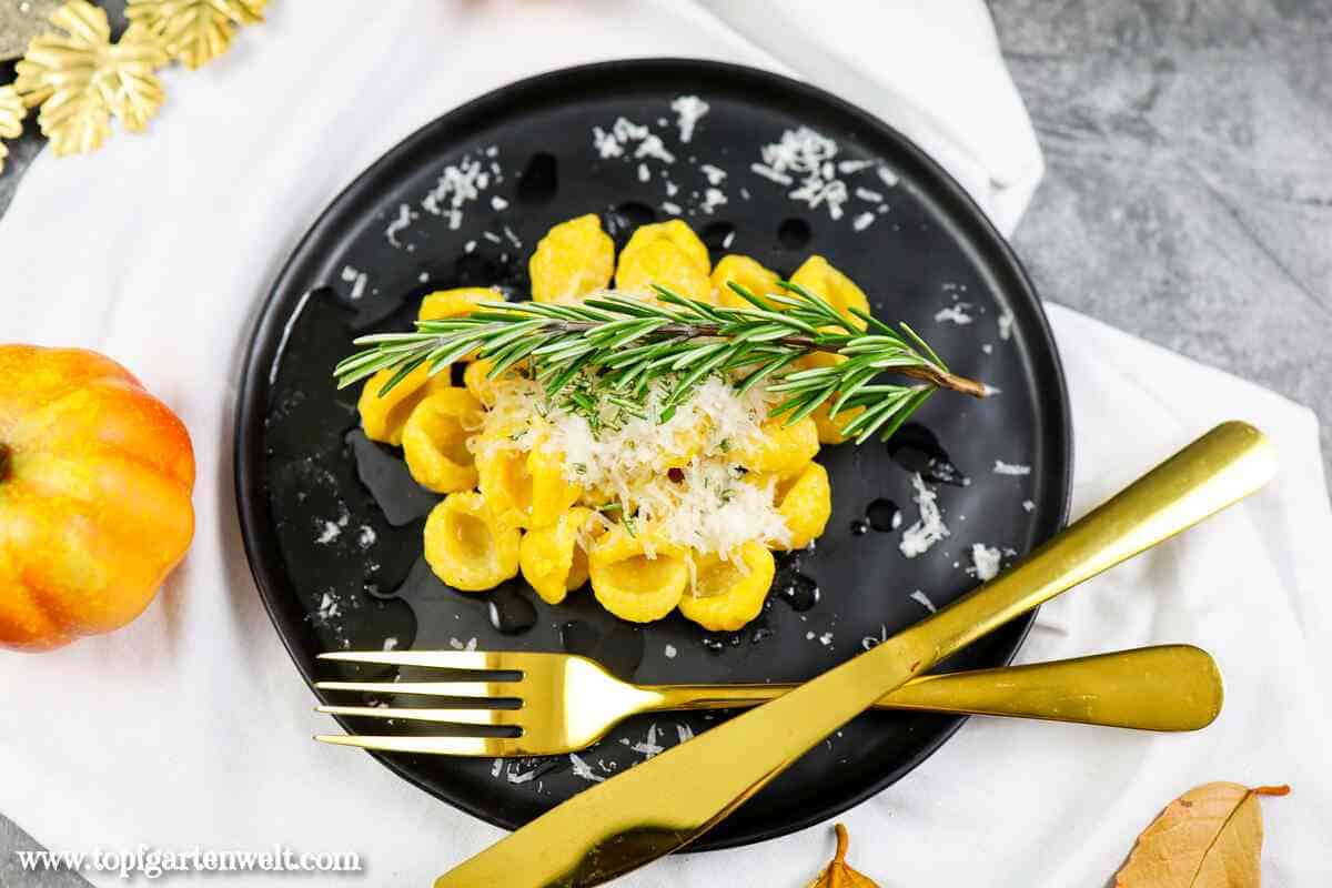 Kürbisgnocchi mit Ricotta - Pastamaker - Foodblog Topfgartenwelt