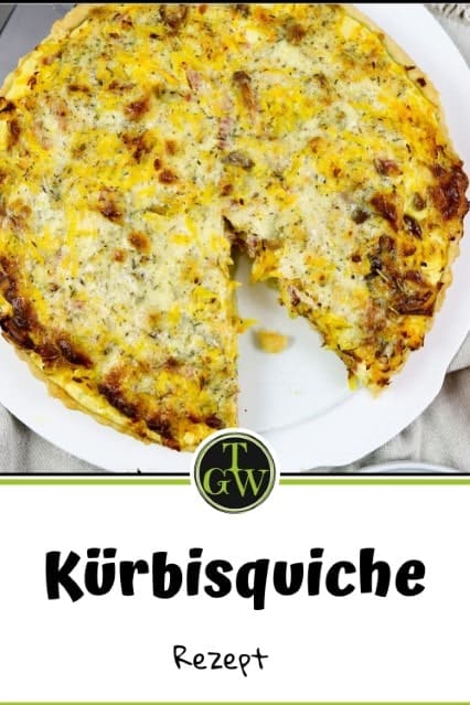 Kürbisquiche mit Speck - Pinterest - Foodblog Topfgartenwelt