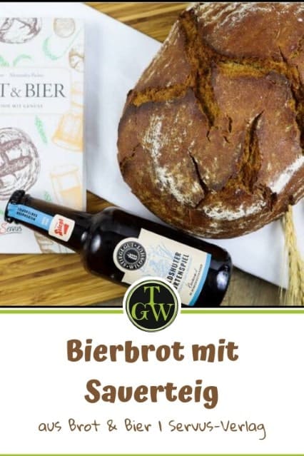 Bierbrot mit Roggenmehl und Sauerteig aus Brot und Bier
