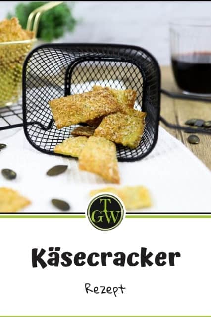 Käsecracker selber machen, herzhafte Kekse zum Wein