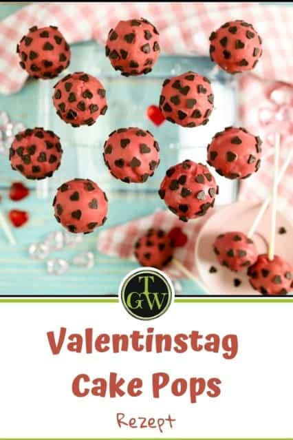 Valentinstag Cake Pops überzogen mit Candy Melts