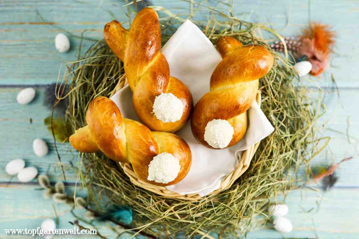 Osterhasen aus Hefeteig | Germteig selber backen - Foodblog Topfgartenwelt