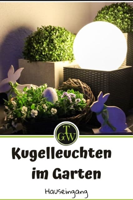 Gartenbeleuchtung planen - Ideen für Kugelleuchten - Pinterest - Gartenblog Topfgartenwelt