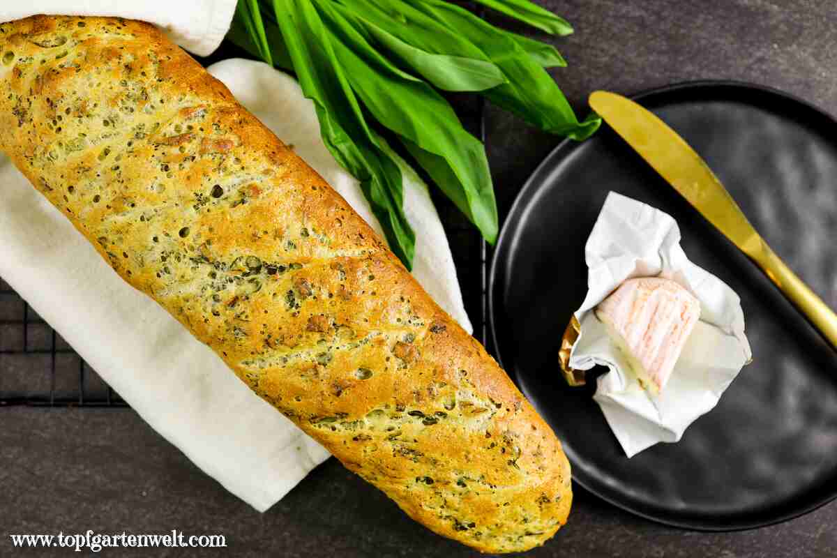 Bärlauchbaguette mit Trockenhefe - Foodblog Topfgartenwelt
