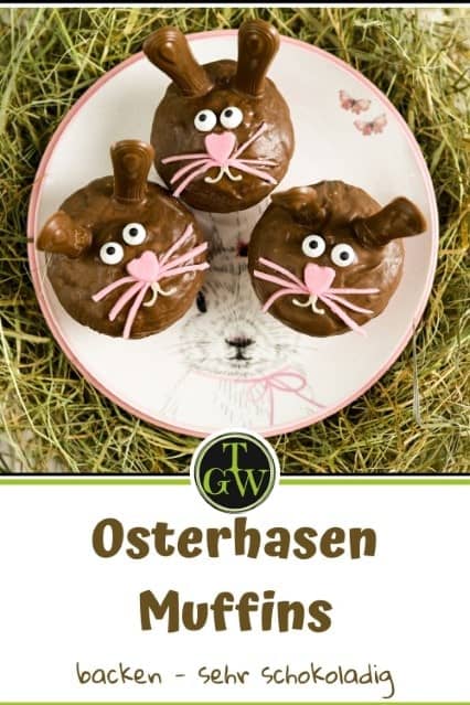 Osterhasen Muffins mit Ohren - Pinterest - Foodblog Topfgartenwelt