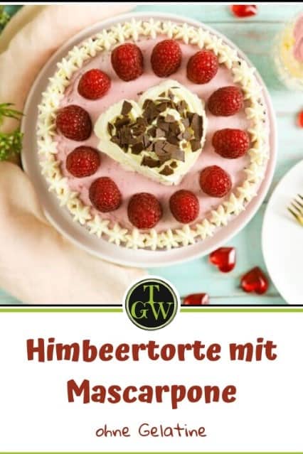 Leckere Himbeertorte mit Mascarpone zum Muttertag