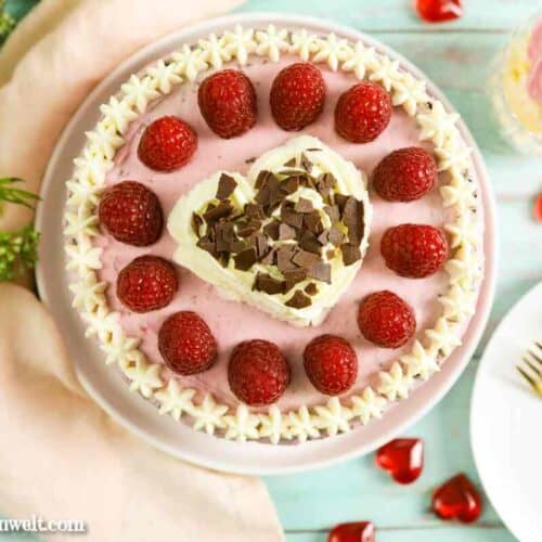 Himbeertorte mit Mascarpone Quark (Topfen) und Sahne - Foodblog Topfgartenwelt