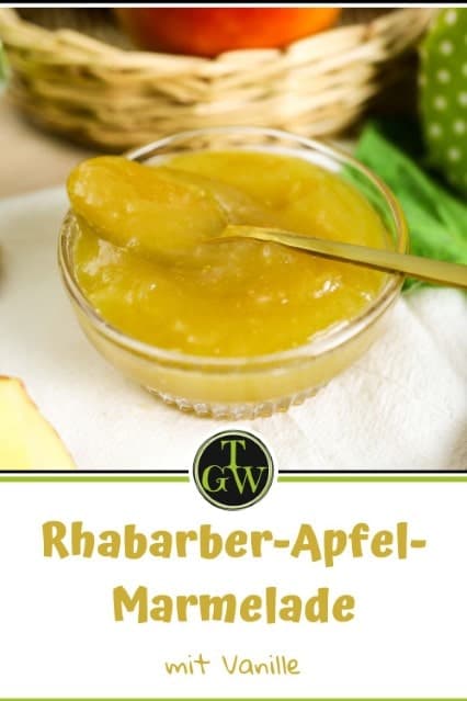 Rhabarber-Apfel-Marmelade - Pinterest - Foodblog Topfgartenwelt