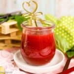 Rhabarber-Himbeer-Marmelade mit Vanille | ohne Zucker - Foodblog Topfgartenwelt