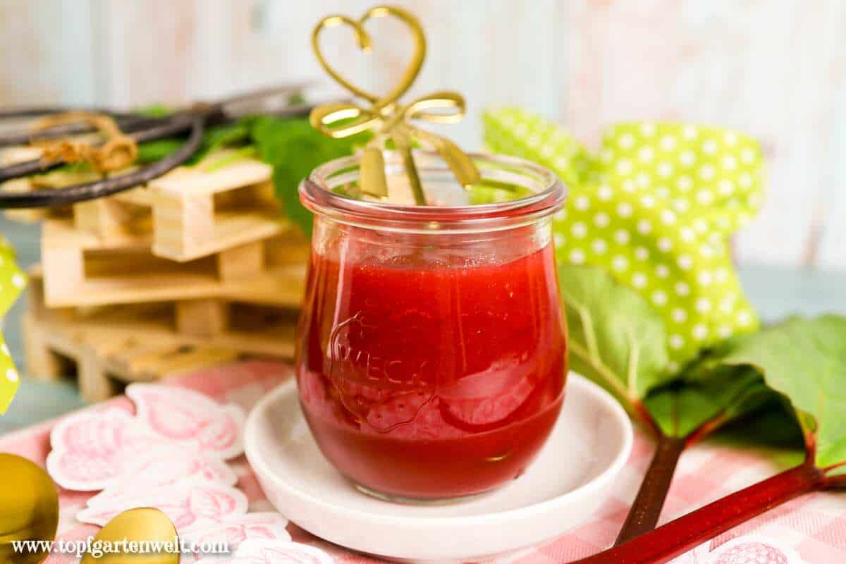 Rhabarber-Himbeer-Marmelade mit Vanille | ohne Zucker - Foodblog Topfgartenwelt