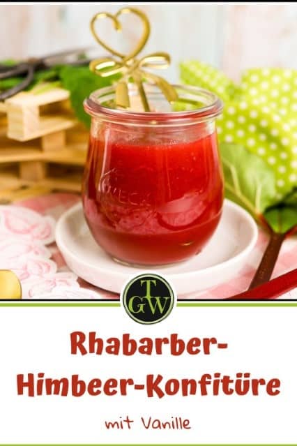 Rhabarber-Himbeer-Marmelade - Pinterest - Foodblog Topfgartenwelt