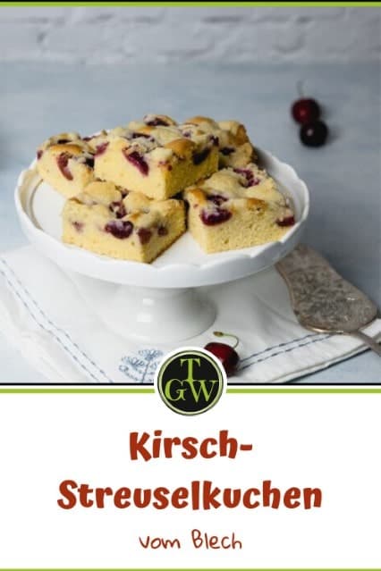 Kirsch-Streuselkuchen - Pinterest - Foodblog Topfgartenwelt