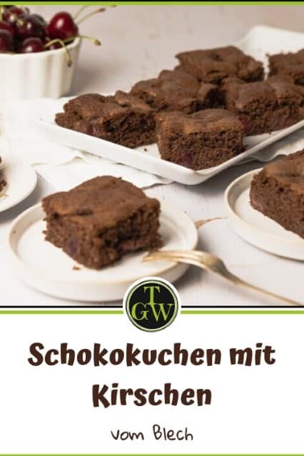 Schokokuchen mit Kirschen - Pinterest - Foodblog Topfgartenwelt
