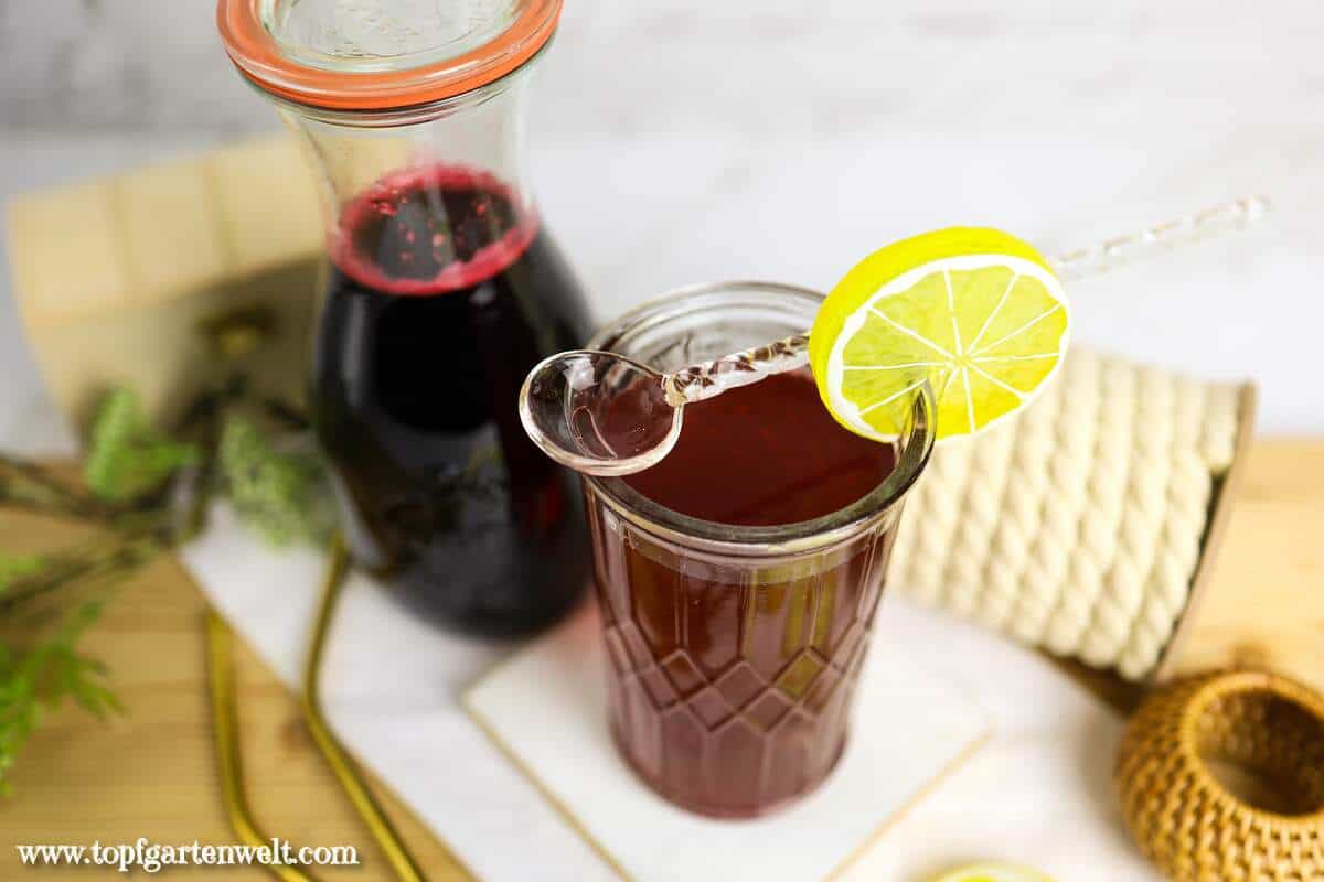 Holunderbeerensirup selber machen aus Saft - Foodblog Topfgartenwelt