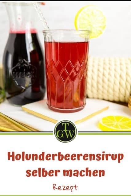Holunderbeerensirup selber machen - Pinterest - Foodblog Topfgartenwelt