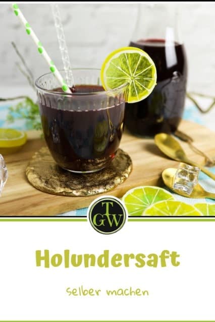 Holundersaft selber machen - Pinterest - Foodblog Topfgartenwelt