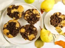 Birnen Muffins mit Streusel aus Schoko - Foodblog Topfgartenwelt