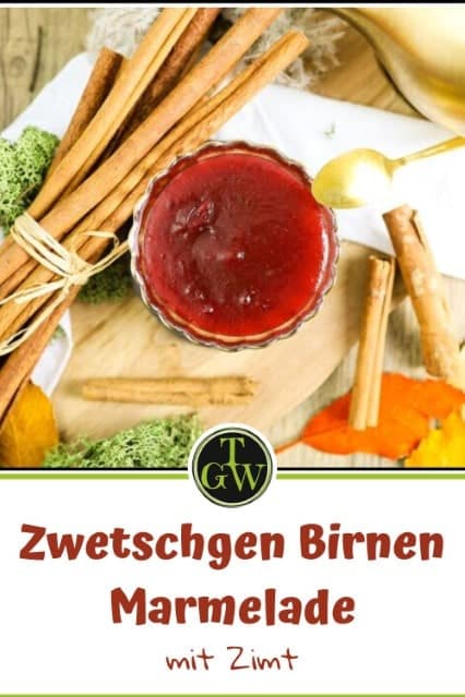 Zwetschgen Birnen Marmelade - Pinterest - Foodblog Topfgartenwelt