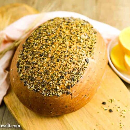 Kürbisbrot mit Dinkelmehl und Trockenhefe - Foodblog Topfgartenwelt