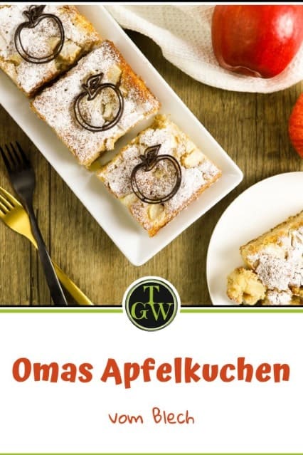Omas Apfelkuchen vom Blech, schnelles und einfaches Rezept