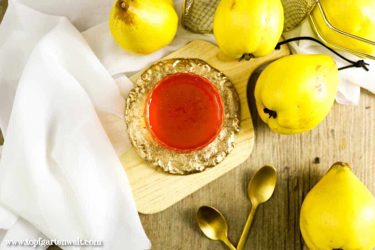 Quittengelee nach Omas Rezept aus Saft - Foodblog Topfgartenwelt