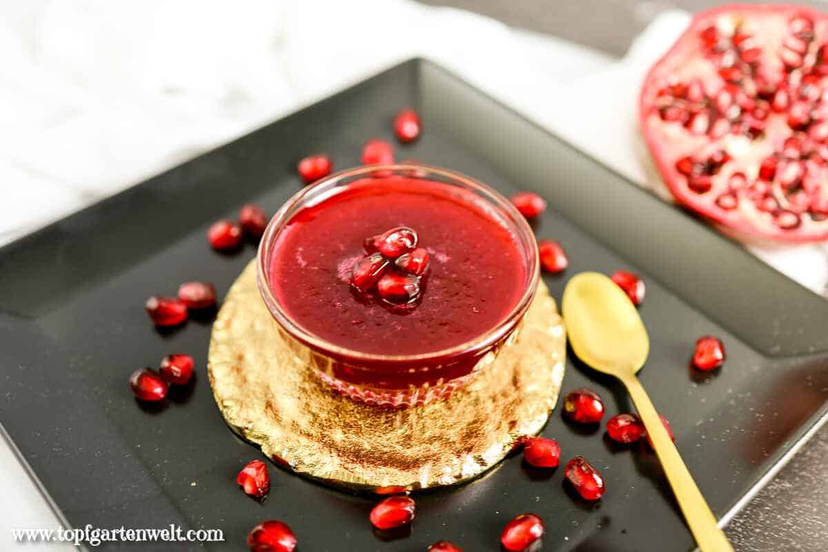 Granatapfel Marmelade ohne Kerne, Gelee selber machen - Foodblog Topfgartenwelt