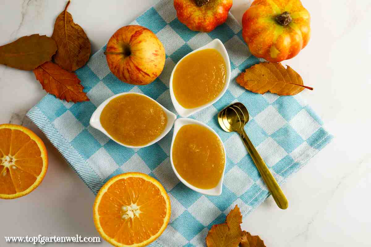 Kürbismarmelade optional mit Apfel, Orangen, Ingwer oder pur - Foodblog Topfgartenwelt