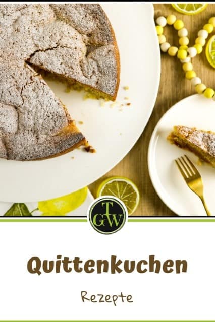 Quittenkuchen aus Rührteig, schnell und einfach