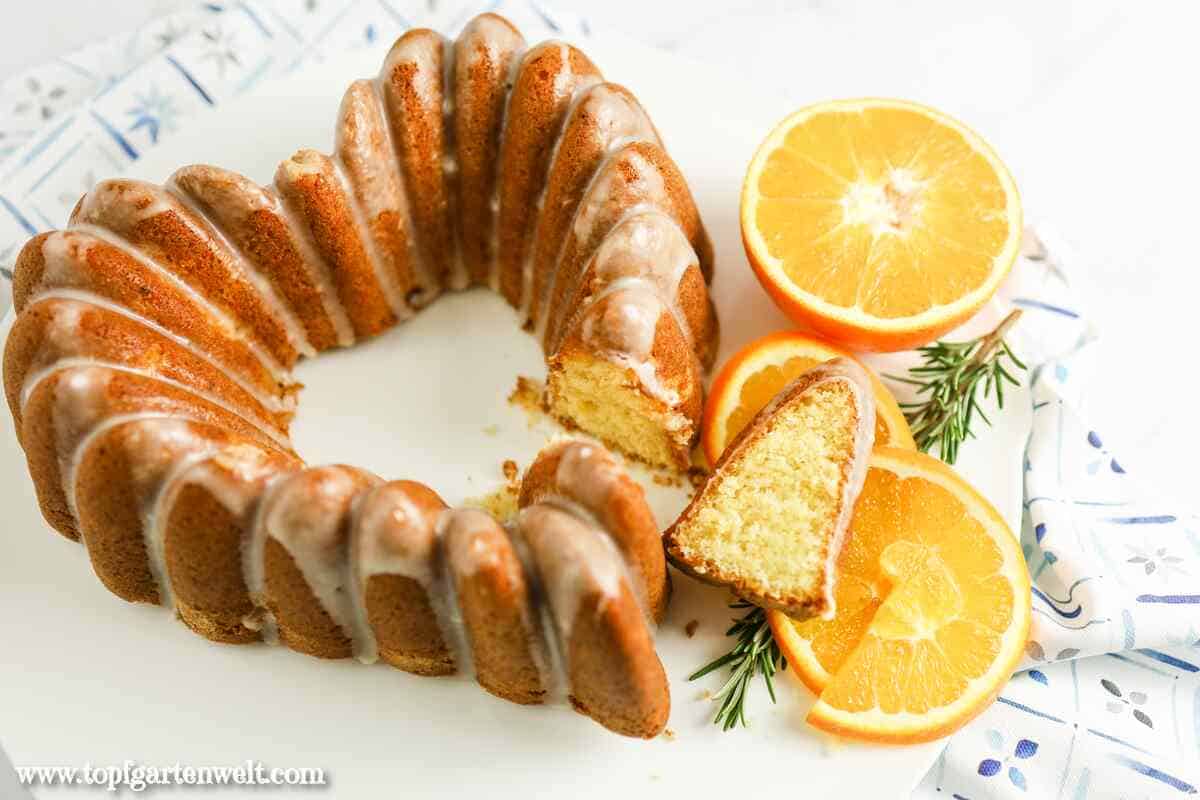 Orangenkuchen Rezept saftig mit Joghurt - Foodblog Topfgartenwelt
