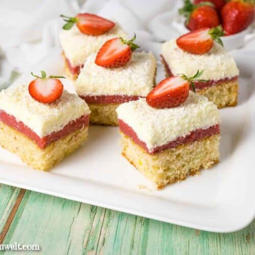 Frau Holle Kuchen mit Erdbeeren - Foodblog Topfgartenwelt