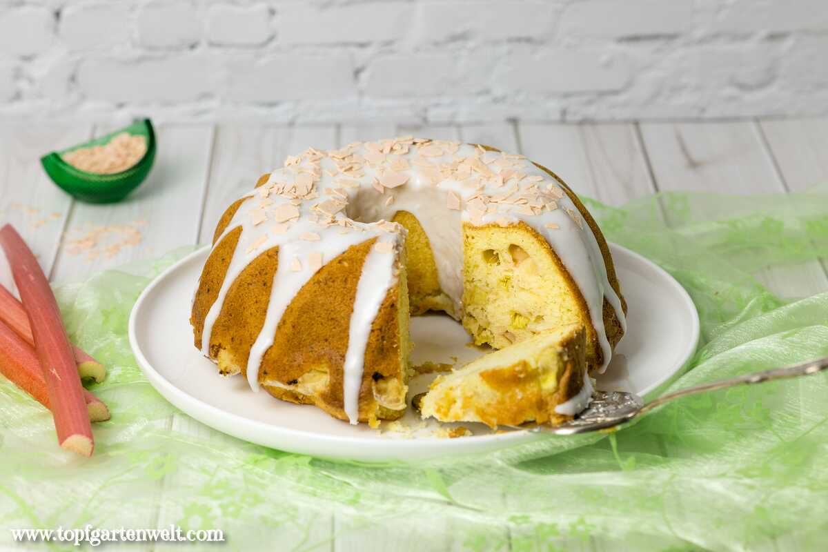 Rhabarber-Gugelhupf mit Joghurt und Öl - Foodblog Topfgartenwelt