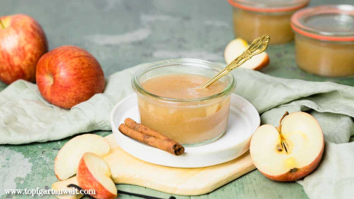 bestes Apfelmus selber machen, Apfelmus einkochen - Foodblog Topfgartenwelt