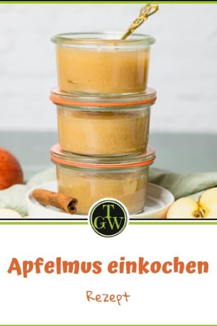 Apfelmus selber machen - Pinterest - Foodblog Topfgartenwelt