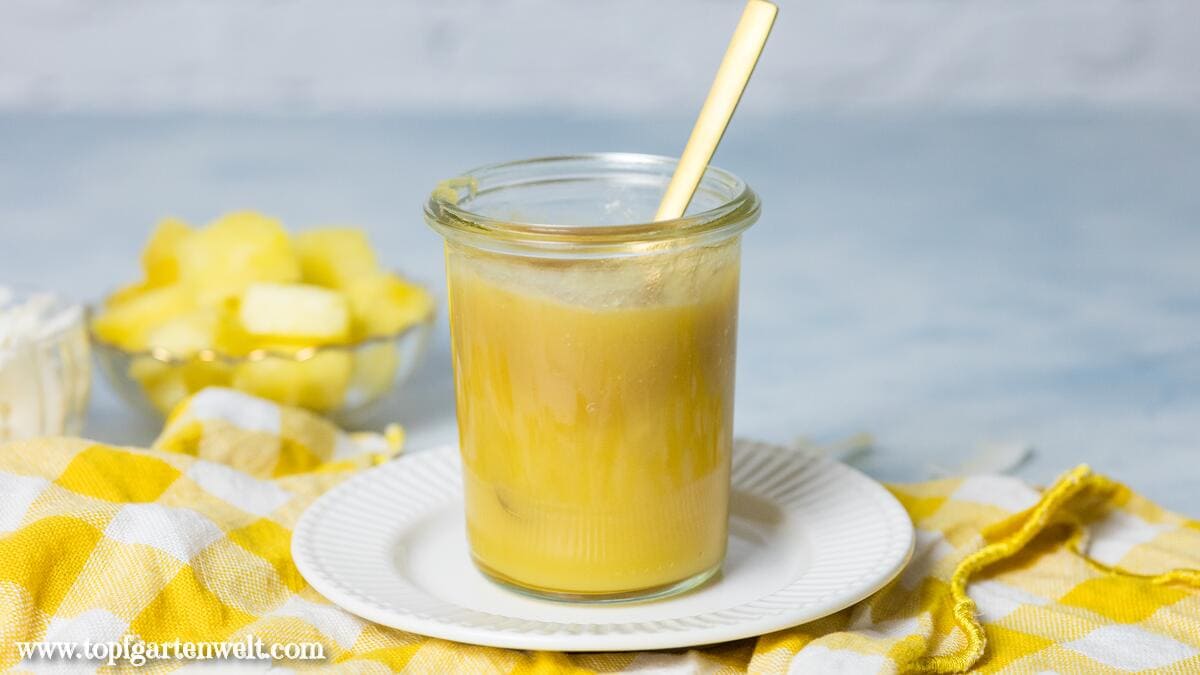 Ananas-Kokos-Konfitüre - Pina-Colada-Marmelade - exotischer Fruchtaufstrich - Foodblog Topfgartenwelt