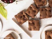 Schokokuchen mit Kirschen vom Blech - Foodblog Topfgartenwelt