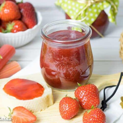 Erdbeer-Rhabarber-Marmelade mit Vanille - Foodblog Topfgartenwelt