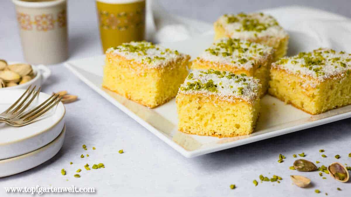 Revani Grießkuchen mit Joghurt und Öl - Foodblog Topfgartenwelt