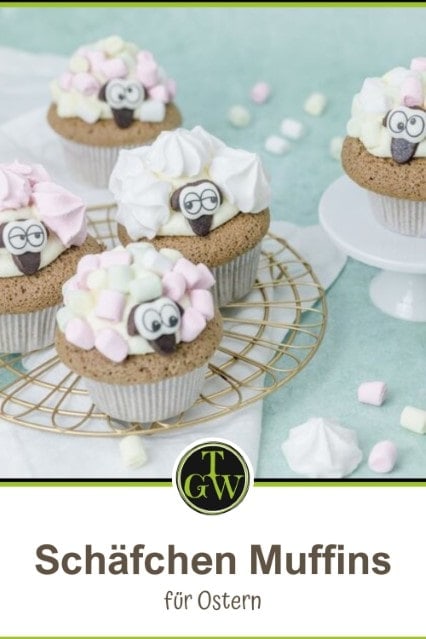 Schäfchen-Muffins für Ostern