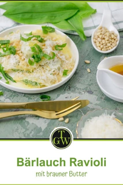 Bärlauch Ravioli mit Ricotta 