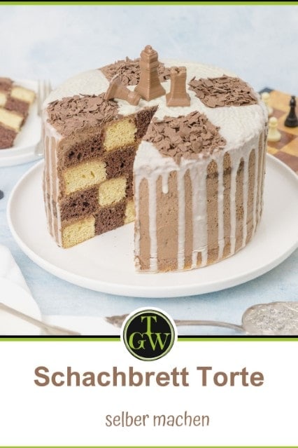 Schokoladige Schachbrett-Torte selber machen