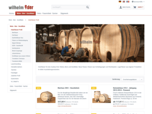 responsive Webdesign Fässer-Shop, Fässer