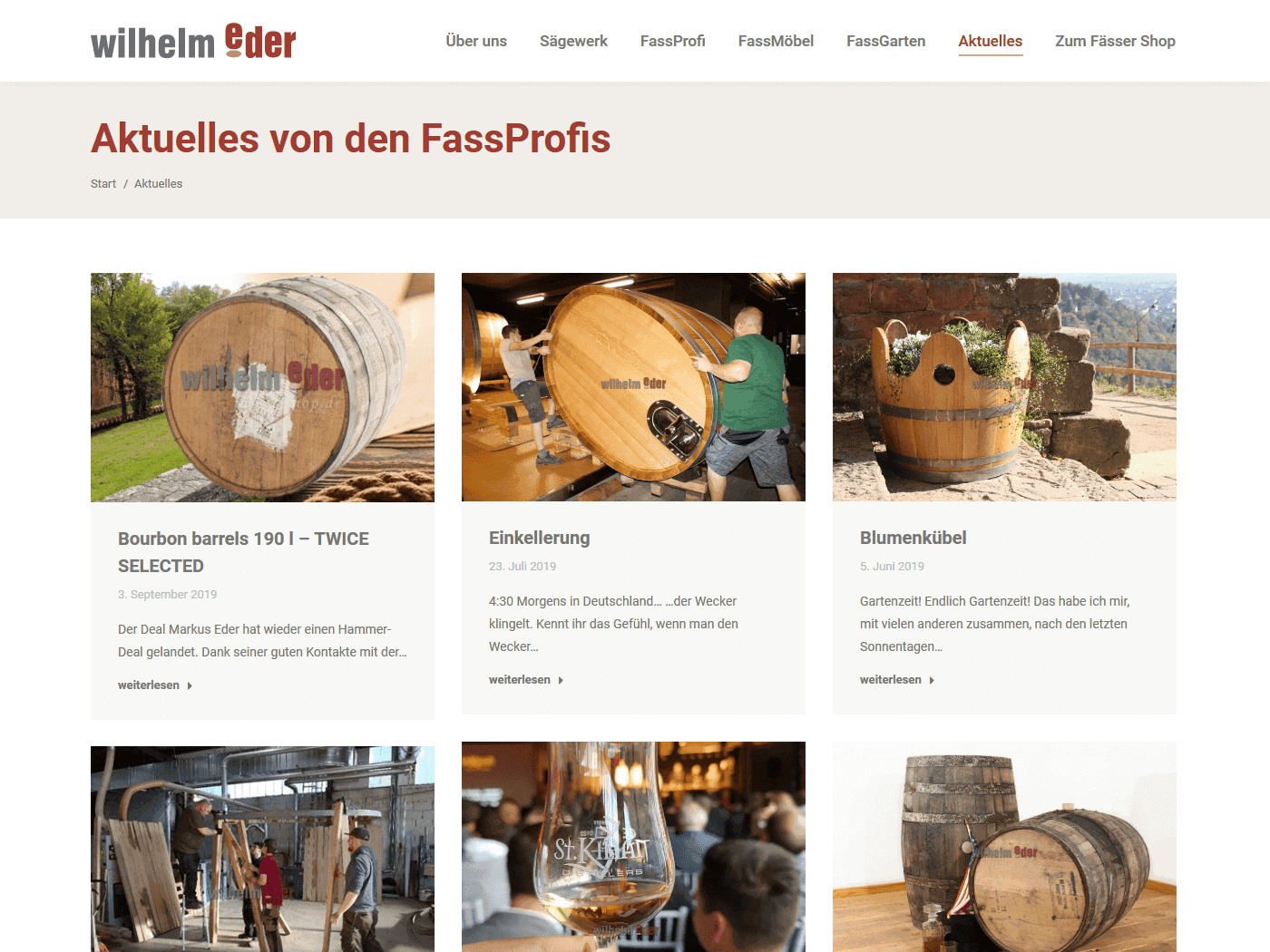 responsive Webdesign Wilhelm Eder GmbH, Aktuelles