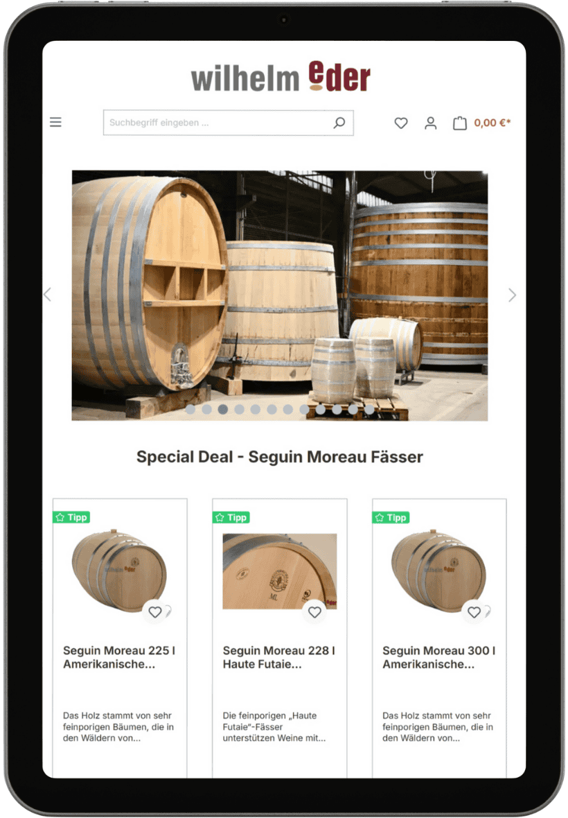 responsive Webdesign Shopware Shop faesser-shop.de Startseite