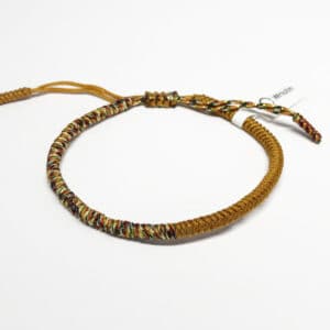 Tibetan bracelet split gold/multi