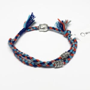 Tibetan bracelet buddha blue/red/grey