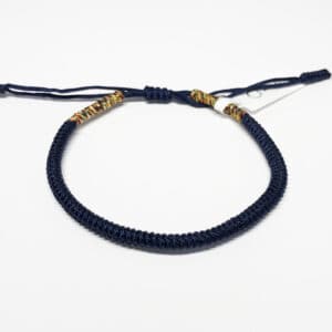 Tibetan bracelet ends dark blue/multi